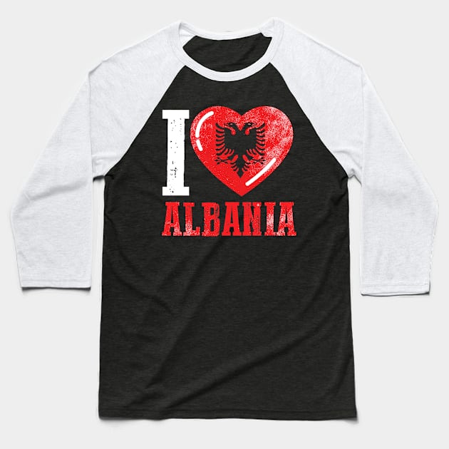 I love Albania Baseball T-Shirt by Mila46